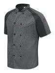 Men's Airflow Chef Coat - Charcoal Heather, Large