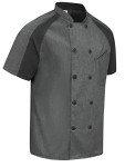 Men's Airflow Chef Coat - Charcoal Heather, Large