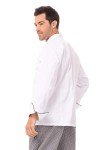 Men's Newport Chef Coat in White, Large