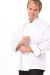 Men's White Sicily Chef Coat, Large