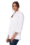 Elyse Premium Cotton Chef Coat - White, Small