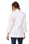 Elyse Premium Cotton Chef Coat - White, Small