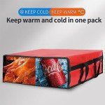 Insulated Pizza Delivery Bag - 20"x20"x6" Red