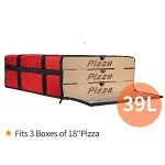 Insulated Pizza Delivery Bag - 20"x20"x6" Red