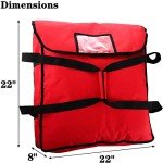 Thermal Pizza Delivery Bag - 22" Red