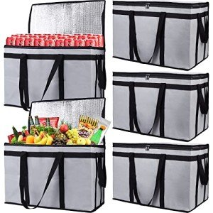 5-Pack Insulated Bags for Pizza and Catering