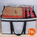 5-Pack Insulated Bags for Pizza and Catering