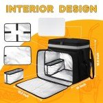 Expandable Pizza Delivery Backpack with 7 Cup Holders