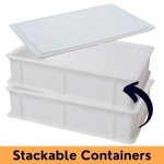 2-Pack Stackable Pizza Dough Proofing Trays