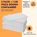 2-Pack Stackable Pizza Dough Proofing Trays