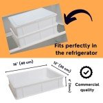 2-Pack Stackable Pizza Dough Proofing Trays