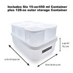 Airtight Stackable Food Storage Containers - 6PCS
