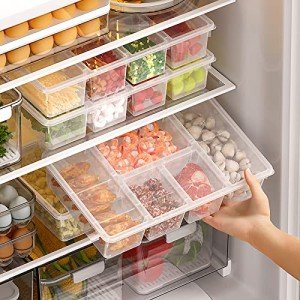 Veggie Snack Tray Set with Lids - 5 Compartments
