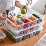 Veggie Snack Tray Set with Lids - 5 Compartments