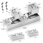 BBQMall Outdoor Pizza Topping Station with 4 Trays