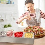 BBQMall Outdoor Pizza Topping Station with 4 Trays