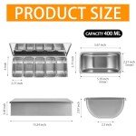 Stainless Steel Pizza Topping Station with 5 Containers