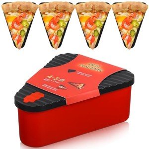 HEMOTON Reusable Pizza Storage Container with Trays