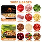 Stainless Steel 6-Compartment Pizza Topping Station