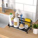 Matte Black Kitchen Sink Caddy Organizer
