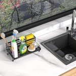Matte Black Kitchen Sink Caddy Organizer