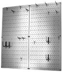 Metallic Silver Pegboard Pot and Pan Organizer