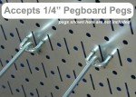 Metallic Silver Pegboard Pot and Pan Organizer