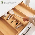 Adjustable Bamboo Drawer Organizer for Utensils