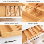 Adjustable Bamboo Drawer Organizer for Utensils