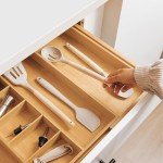 Adjustable Bamboo Drawer Organizer for Utensils