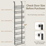 8-Tier Over-the-Door Spice Rack Organizer