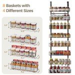 8-Tier Over-the-Door Spice Rack Organizer