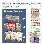 8-Tier Over Door Pantry Organizer with Baskets