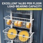 8-Tier Over Door Pantry Organizer with Baskets