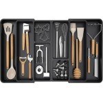 Lifewit Expandable Kitchen Utensil Organizer Tray
