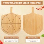 Wood Pizza Peel Rack with Spice Drawer & Bamboo Boards