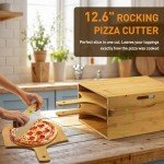 Wooden Pizza Peel Rack with Spatula Set