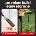 Hans Grill Brush for Pizza Stone/Oven – 2-in-1 Tool