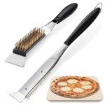 Hans Grill Brush for Pizza Stone/Oven – 2-in-1 Tool
