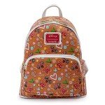 Loungefly Disney Christmas Gingerbread AOP Womens Double Strap Shoulder Bag Purse with Ears Headband