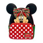 Loungefly Exclusive Disney Minnie Double Strap Shoulder Bag With Three Interchangeable Scented Bows