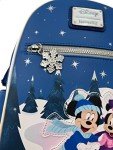 Loungefly Mickey & Minnie Mouse Winter Skating Scene Double Strap Shoulder Bag