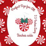 Candy Spearmint/Peppermint Style Mouse Ear Drop and Dangle Shaped Earrings for Women.