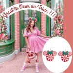 Candy Spearmint/Peppermint Style Mouse Ear Drop and Dangle Shaped Earrings for Women.