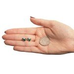 Disney Womens Minnie Mouse May Birthstone Stud Earrings - Minnie Mouse Earrings - Faux Emerald Earrings (May-Emerald Crystal)