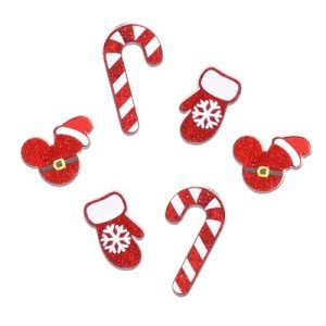 Agriajun Christmas Stud Earrings Set for Women，3 Pairs Cute Fun Small Candy Cane Gloves Snowflake Holiday Xmas Santa Studs Accessories Jewelry Bulk Gift