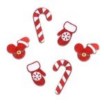 Agriajun Christmas Stud Earrings Set for Women，3 Pairs Cute Fun Small Candy Cane Gloves Snowflake Holiday Xmas Santa Studs Accessories Jewelry Bulk Gift