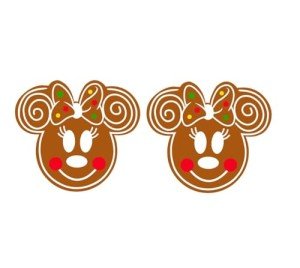 Cute Pair of Gingerbread Mouse Earrings for Women. Fun Pair of Mouse Designed Gingerbread Man Earrings. Gingerbread Cartoon Earrings for Women. Mouse Stud Earrings. Christmas Mouse Earrings.
