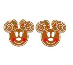 Cute Pair of Gingerbread Mouse Earrings for Women. Fun Pair of Mouse Designed Gingerbread Man Earrings. Gingerbread Cartoon Earrings for Women. Mouse Stud Earrings. Christmas Mouse Earrings.