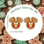Cute Pair of Gingerbread Mouse Earrings for Women. Fun Pair of Mouse Designed Gingerbread Man Earrings. Gingerbread Cartoon Earrings for Women. Mouse Stud Earrings. Christmas Mouse Earrings.
